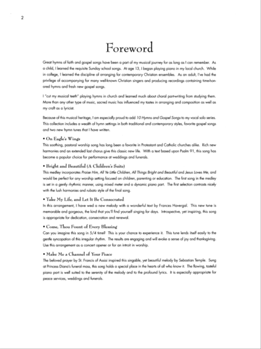 The Mark Hayes Vocal Solo Collection -- 10 Hymns and Gospel Songs for Solo Voice Voice Solo scores gallery preview page 4