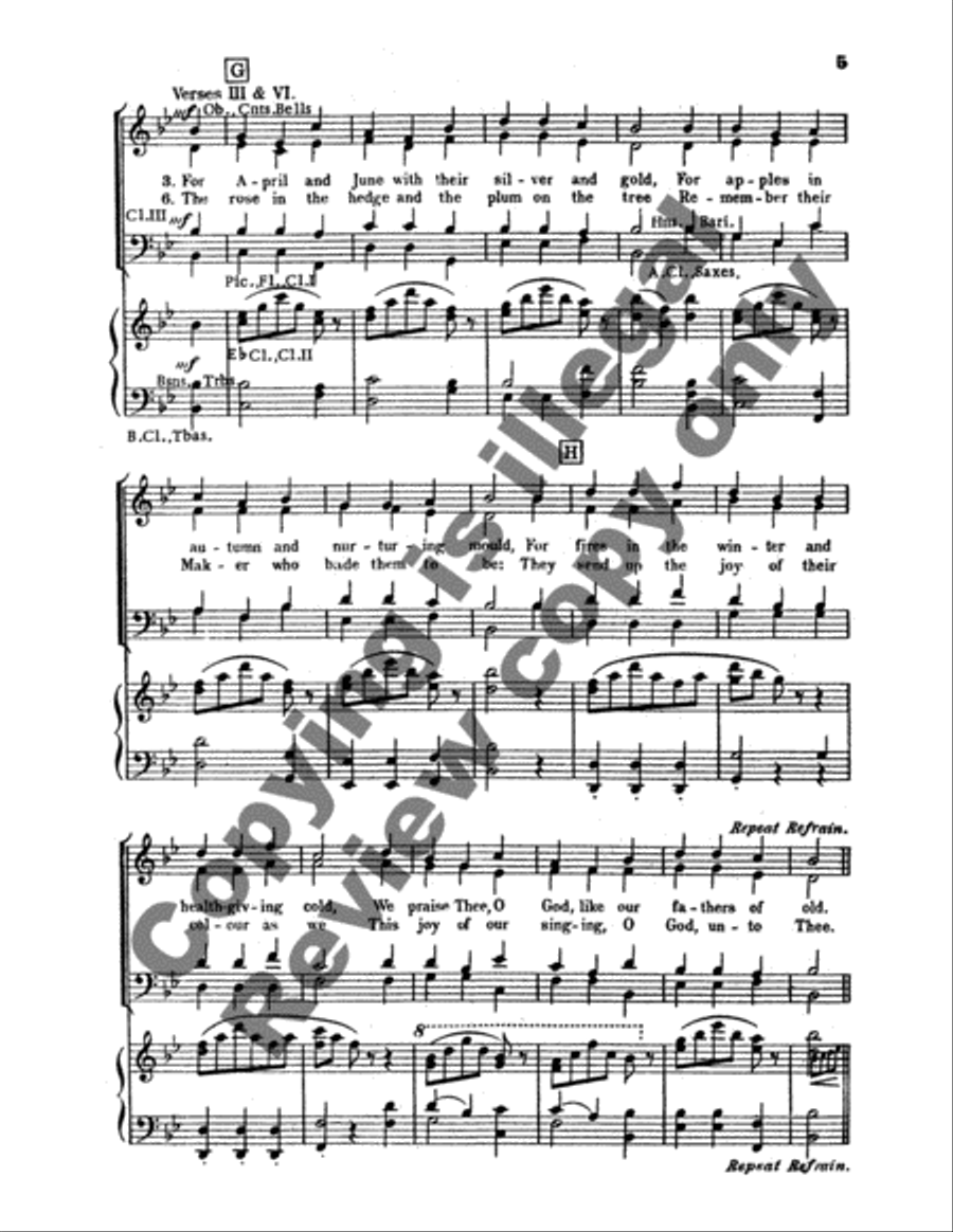 A Festival Chime (Condensed Score) Choir scores gallery preview page 5