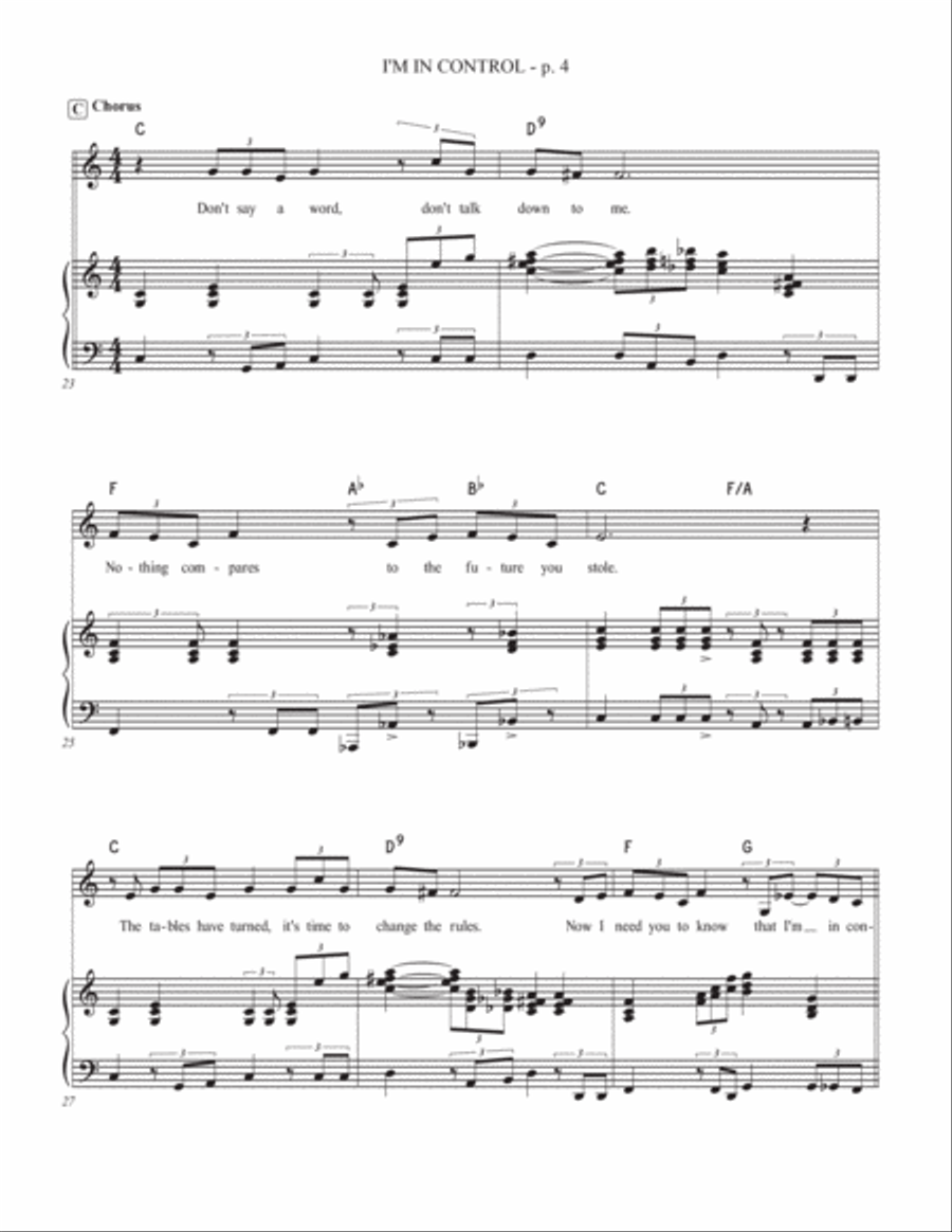 I'm In Control Voice scores gallery preview page 4