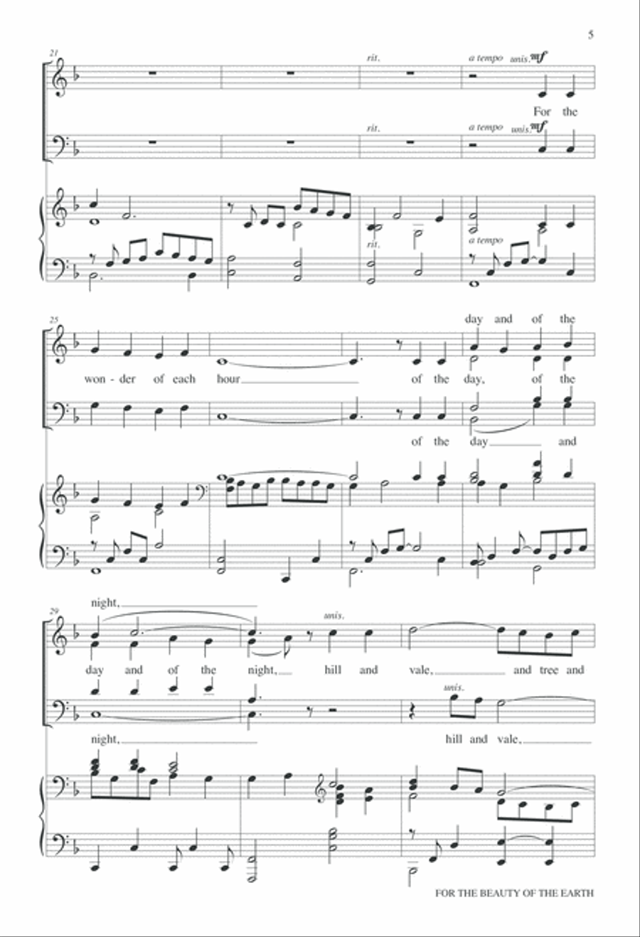 For the Beauty of the Earth 4-Part scores gallery preview page 6