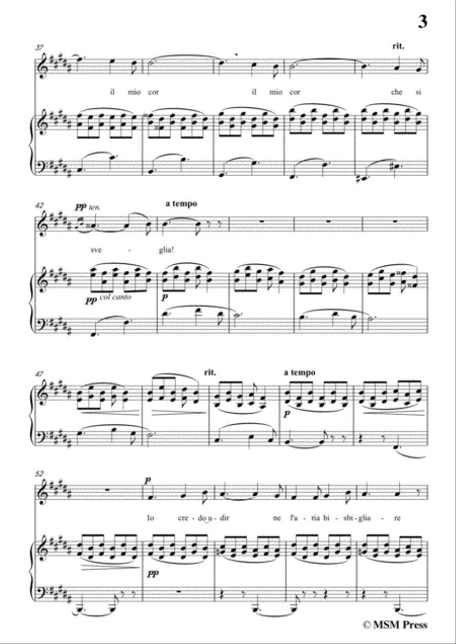 Tosti-Arcano! In B Major,for voice and piano Voice Solo scores gallery preview page 5