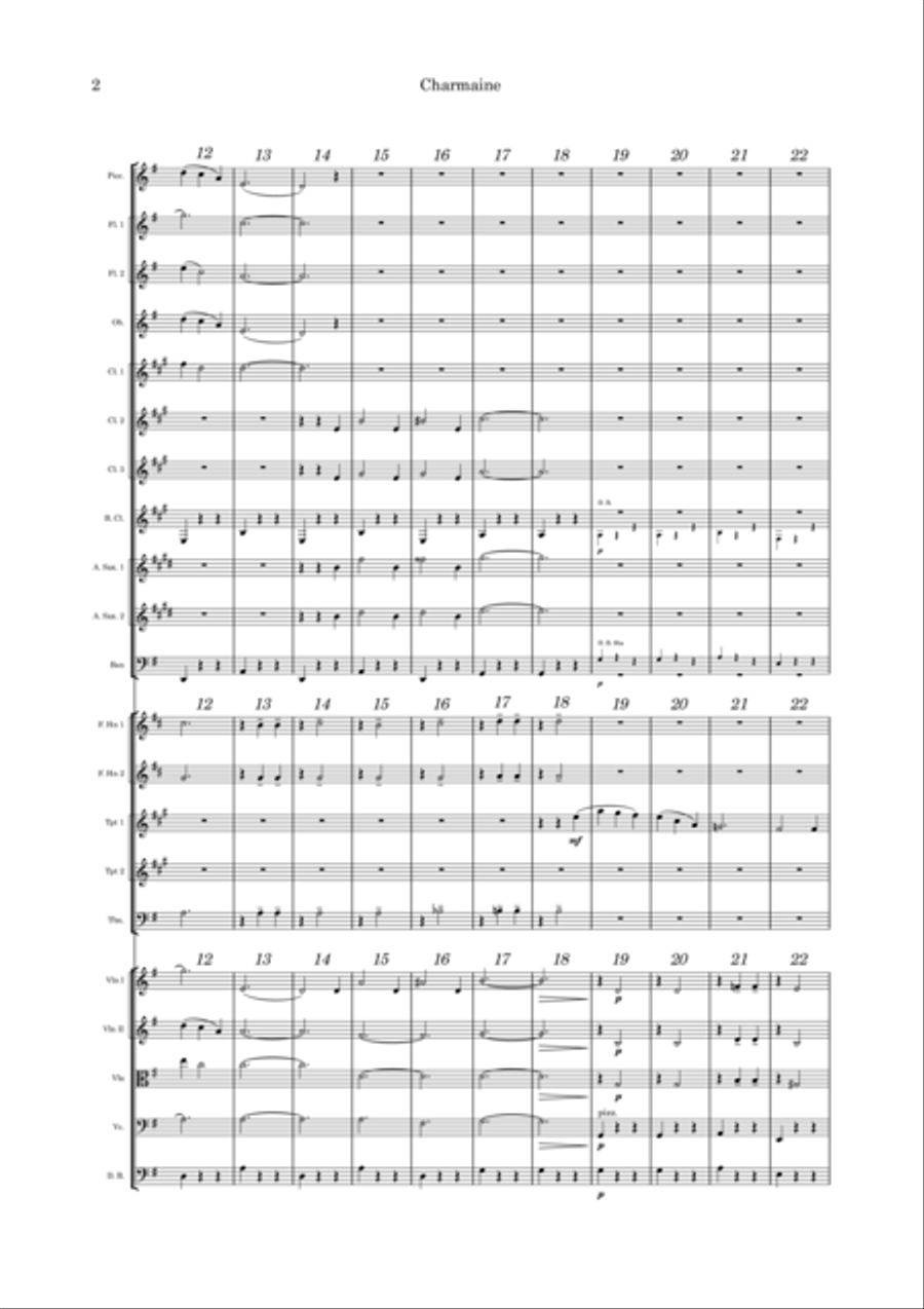 Charmaine Full Orchestra scores gallery preview page 2