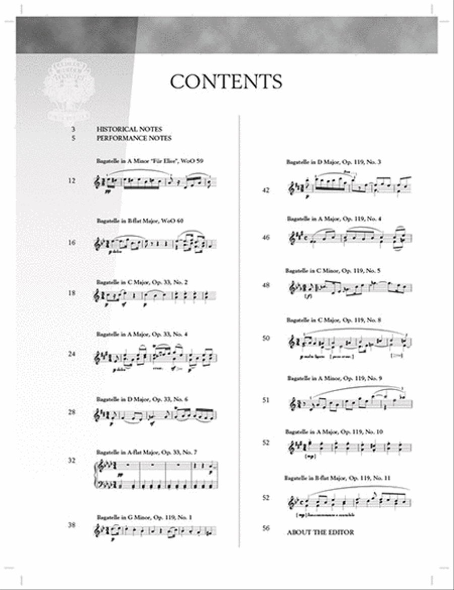 Beethoven – Für Elise and Other Bagatelles Piano scores gallery preview page 2