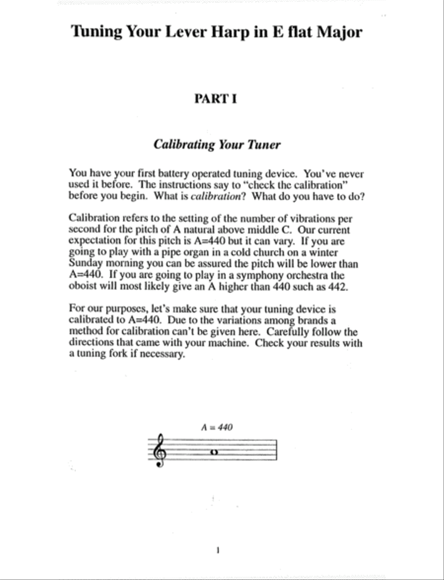 Tuning Your Lever Harp in Eb Celtic Harp scores gallery preview page 4