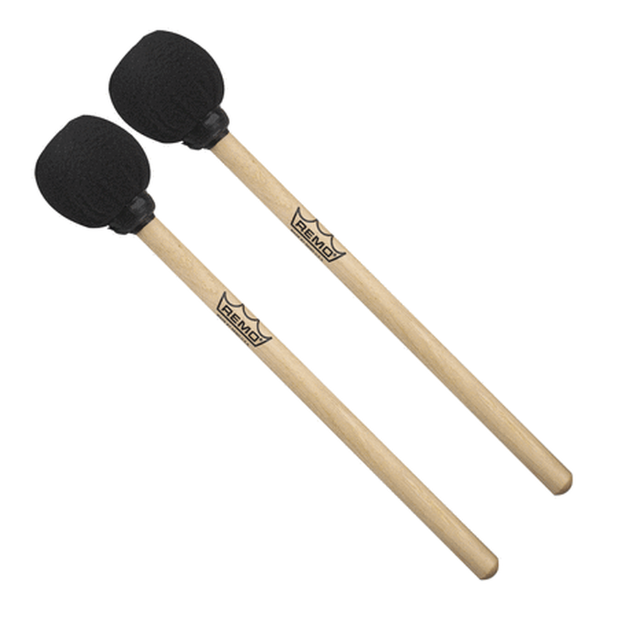 Mallet, Ez Bass Drum, Pair, 2.5“ X 14”, Natural Wood, Black