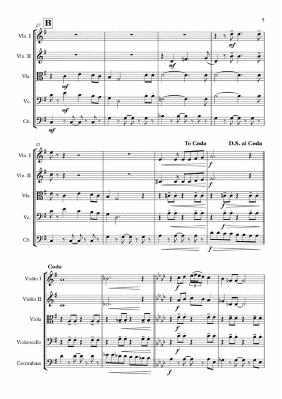 The Lonely Bull The Lonely Bull String Quintet scores gallery preview page 6