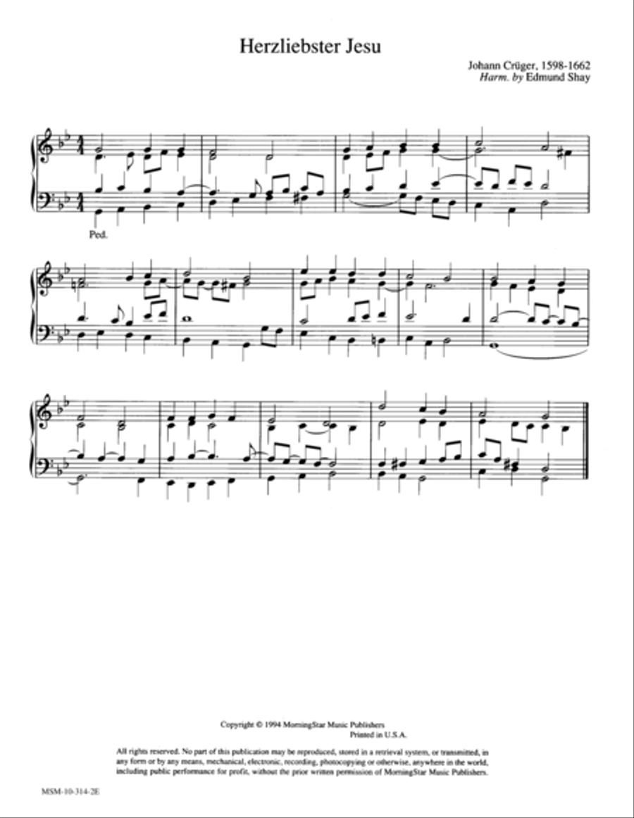 Herzliebster Jesu Herzliebster Jesu Organ scores gallery preview page 1