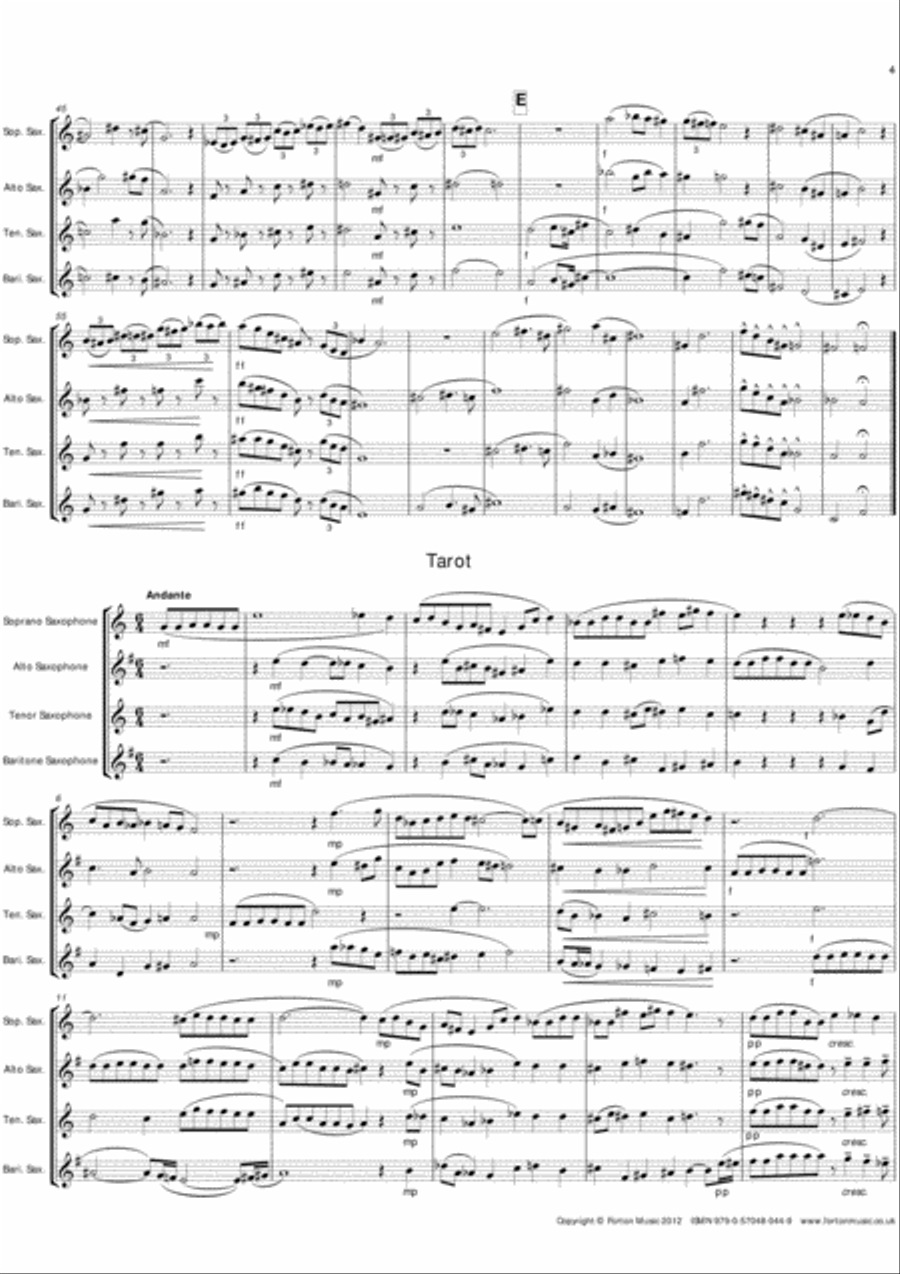 Fortunes Saxophone Quartet scores gallery preview page 5