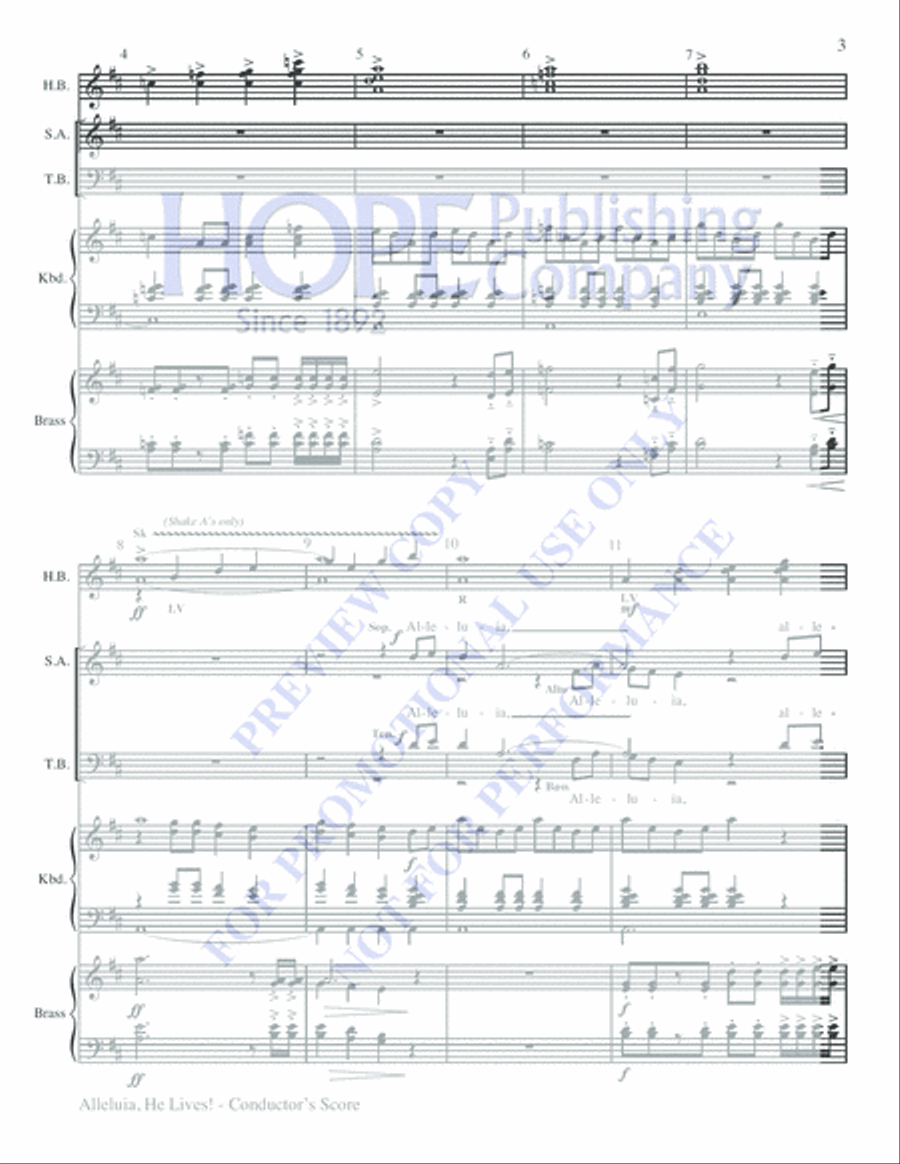 Alleluia, He Lives! Choir scores gallery preview page 3