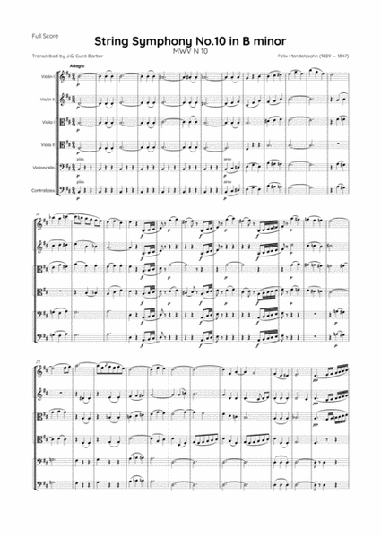 Mendelssohn - String Symphony No.10 in B minor, MWV N 10