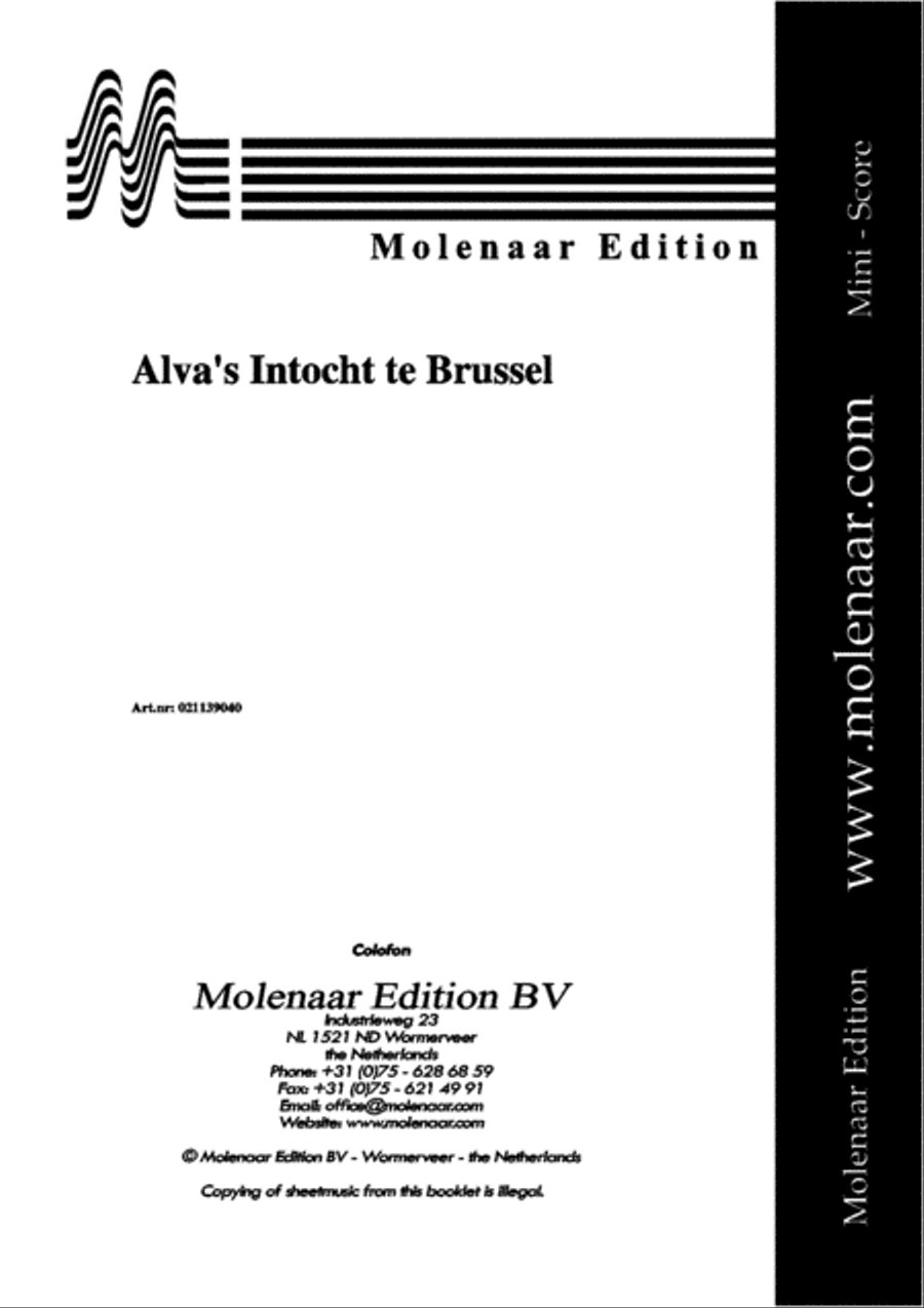 Alva'S Intocht Te Brussel