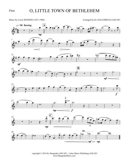 O Little Town of Bethlehem (Instrumental - SCORE and PARTS) image number null