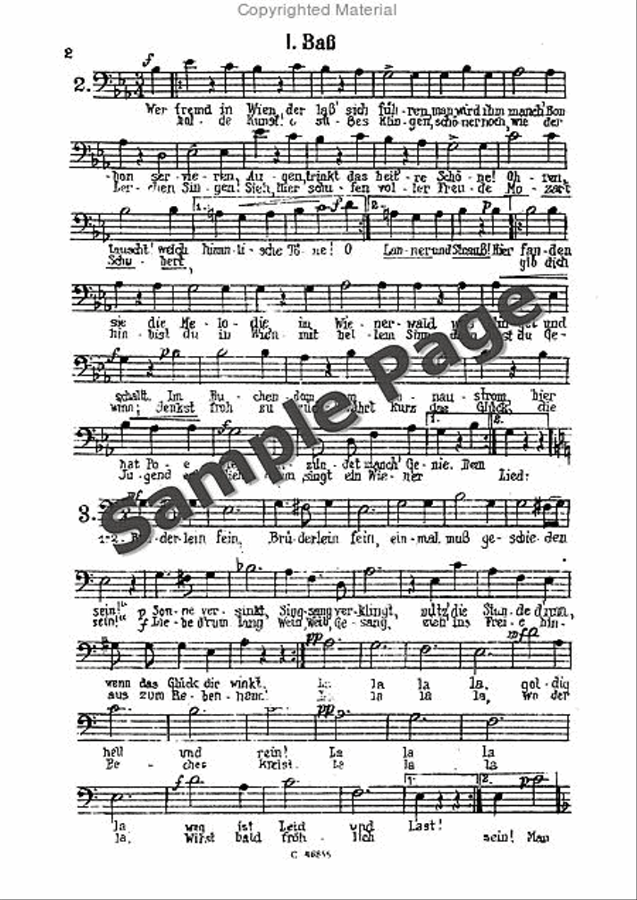 Strauss J Wiener Bonbons Op307 TTBB scores gallery preview page 3