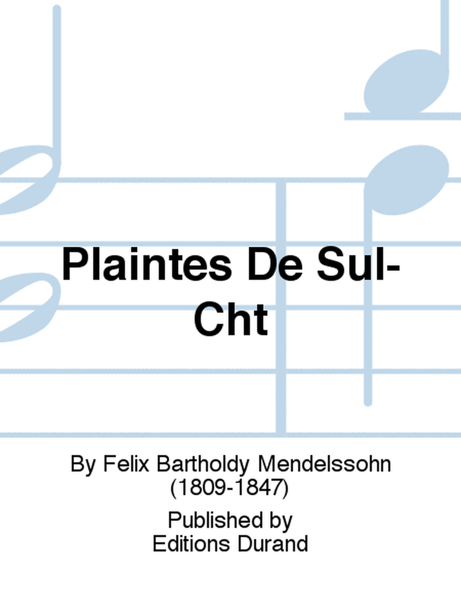 Plaintes De Sul-Cht