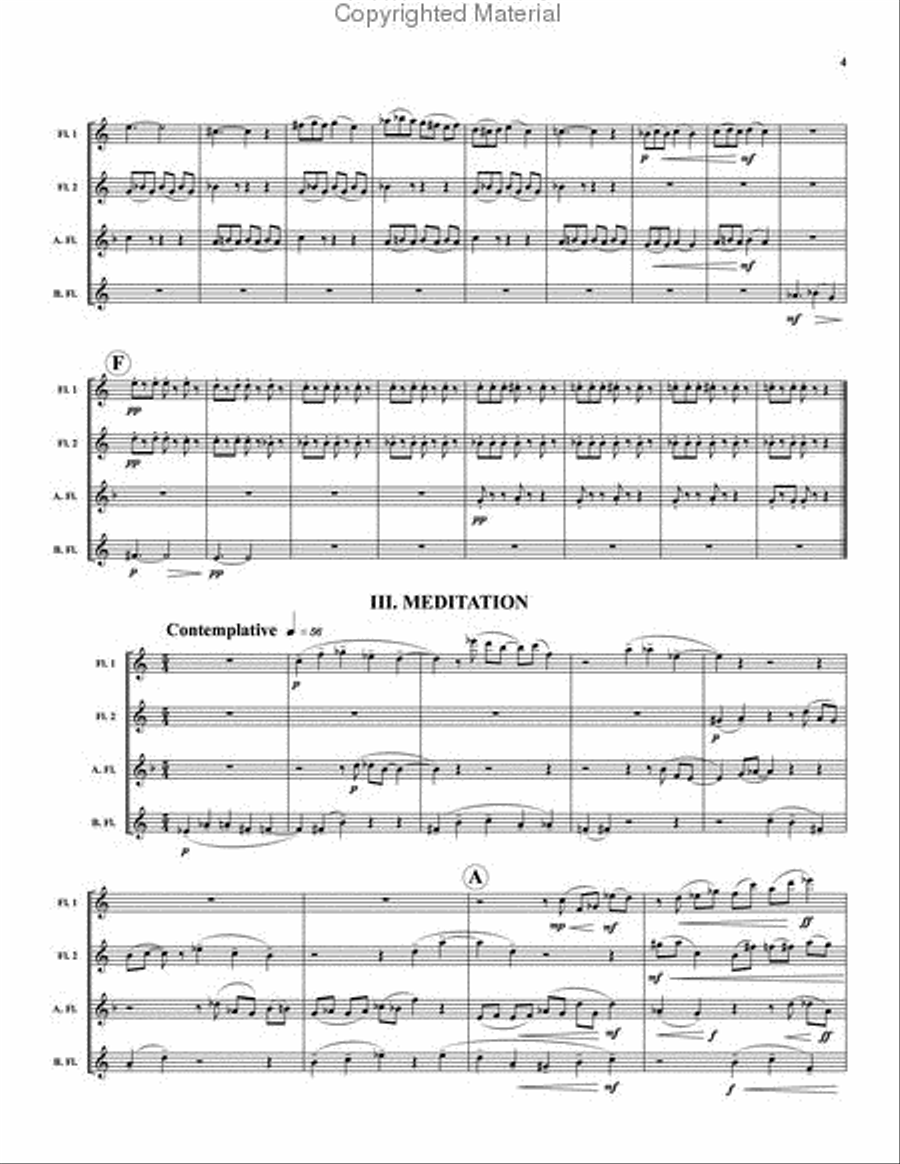Suite for Flute Quartet Flute Quartet scores gallery preview page 3