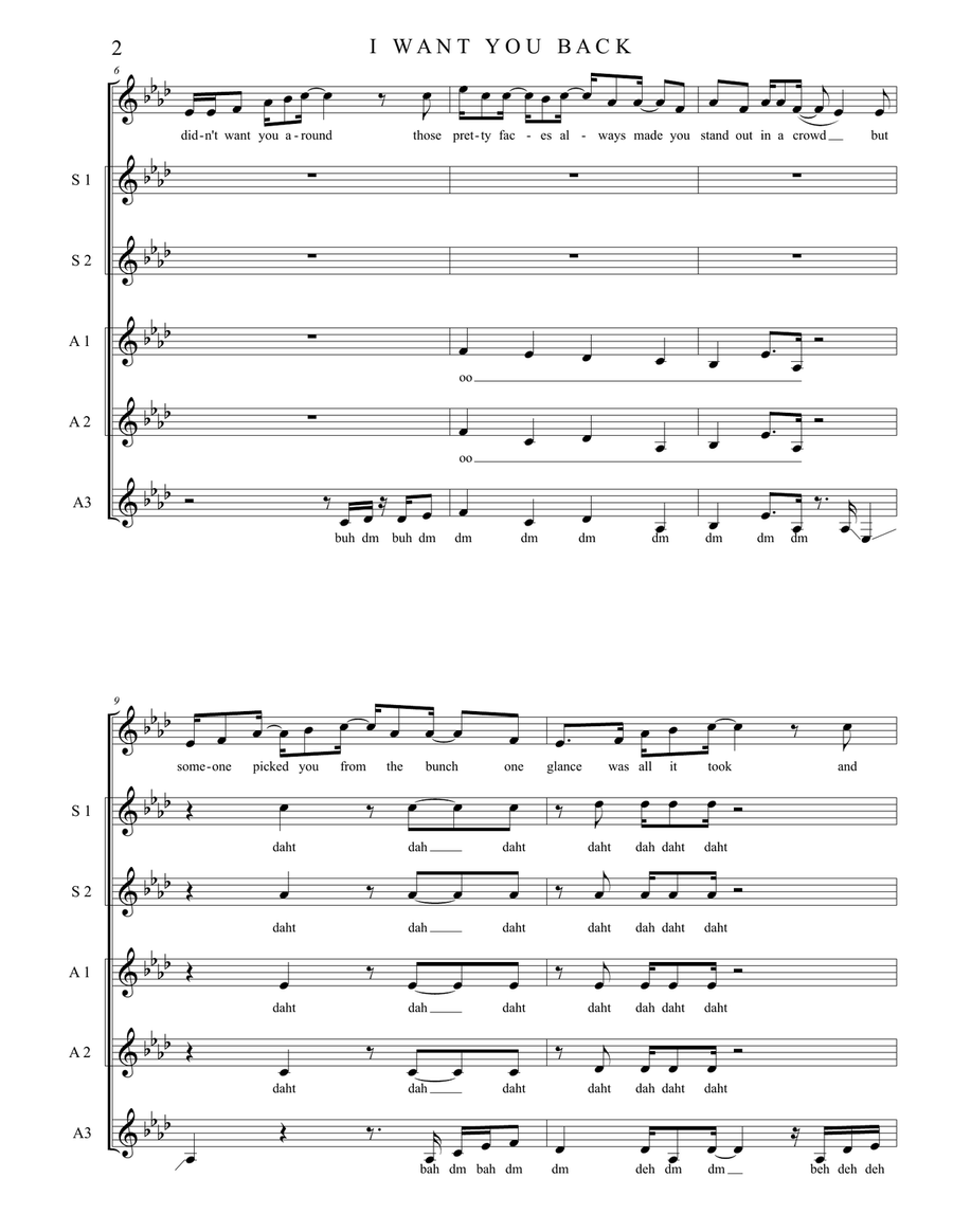 I Want You Back SSAA scores gallery preview page 2