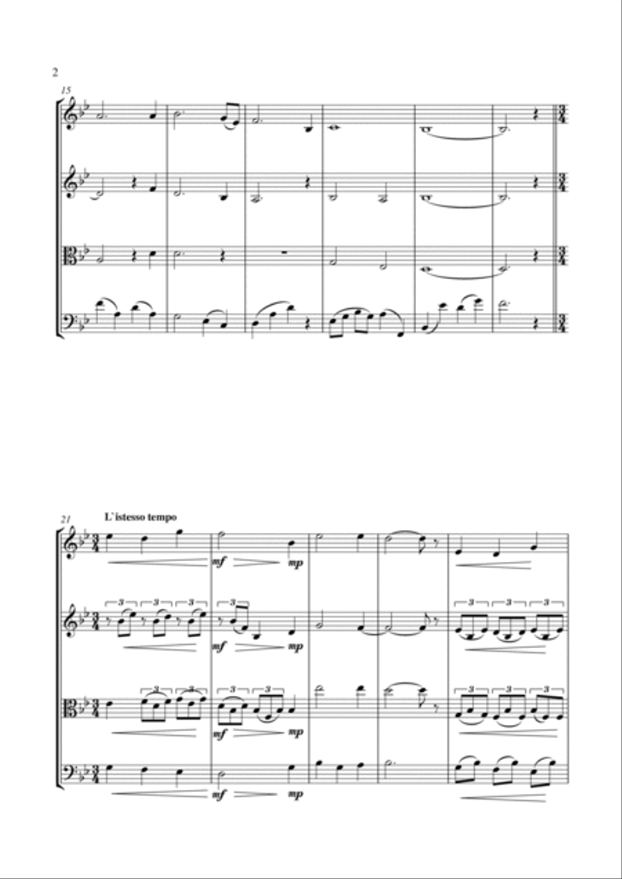 The Lord's Prayer String Quartet scores gallery preview page 5