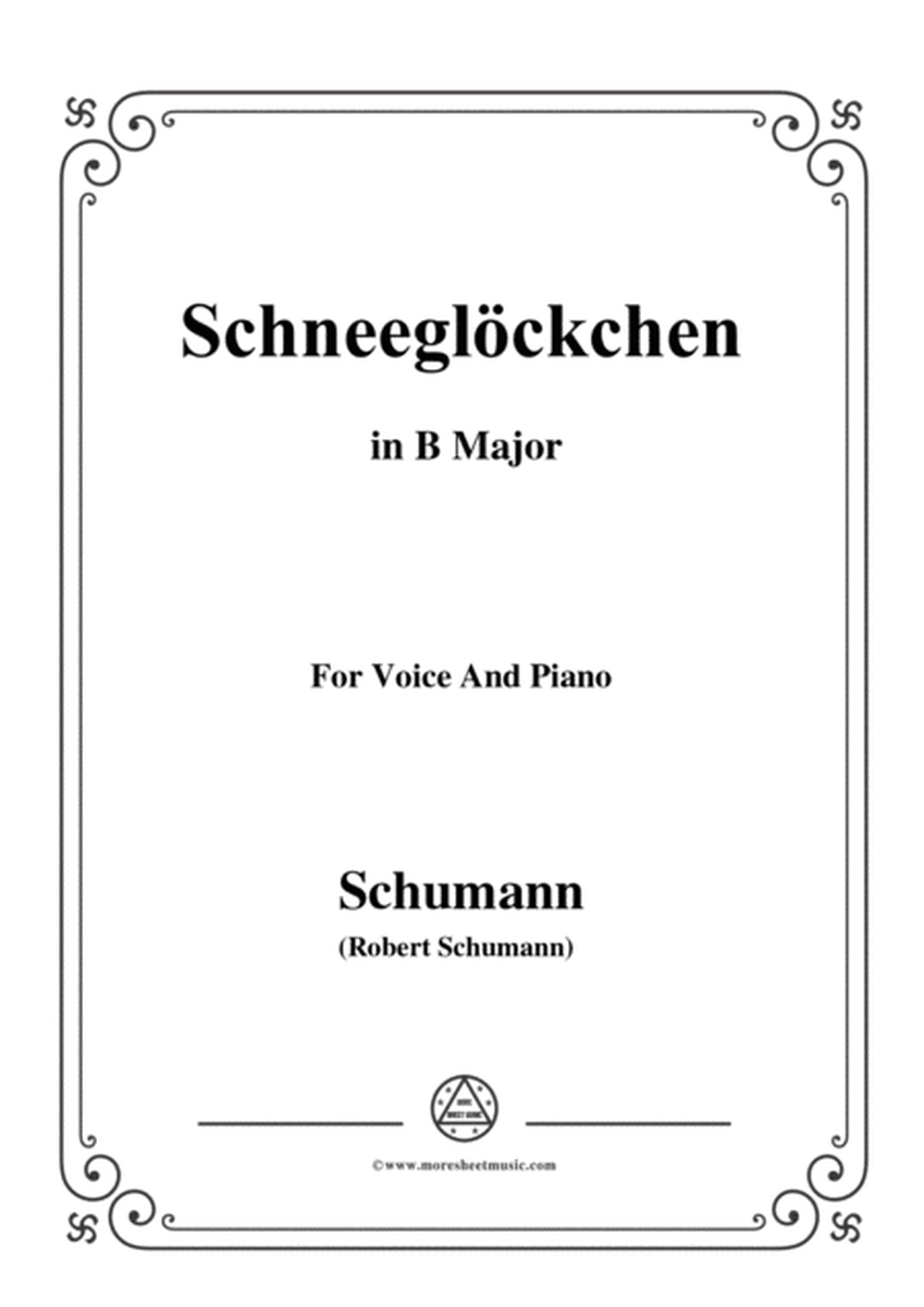 Schumann-Schneeglöckchen,in B Major,Op.79,No.27,for Voice and Piano image number null