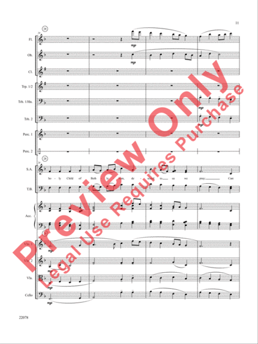 A Christmas Carol (Instrumental Parts) Choir scores gallery preview page 12