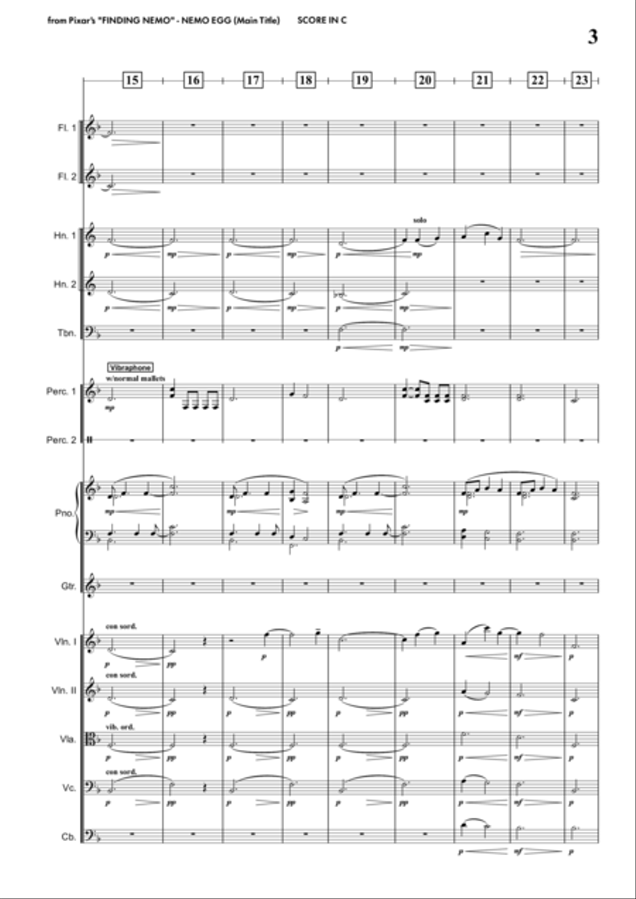 Nemo Egg (Main Title) Chamber Orchestra scores gallery preview page 6