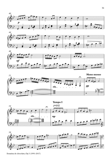 Sonatina de chocolate, Op.3 (para piano) (2017) - IV. Molto Allegro image number null
