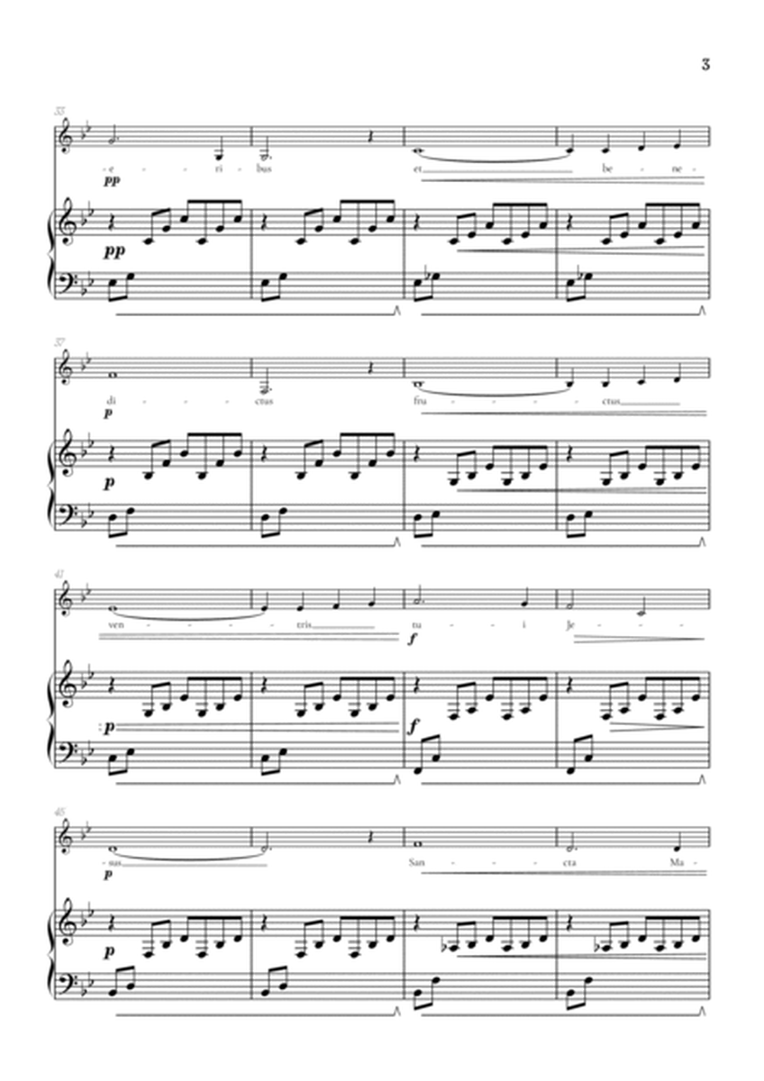 Bach / Gounod Ave Maria in B flat major [Bb] • soprano sheet music with piano accompaniment image number null