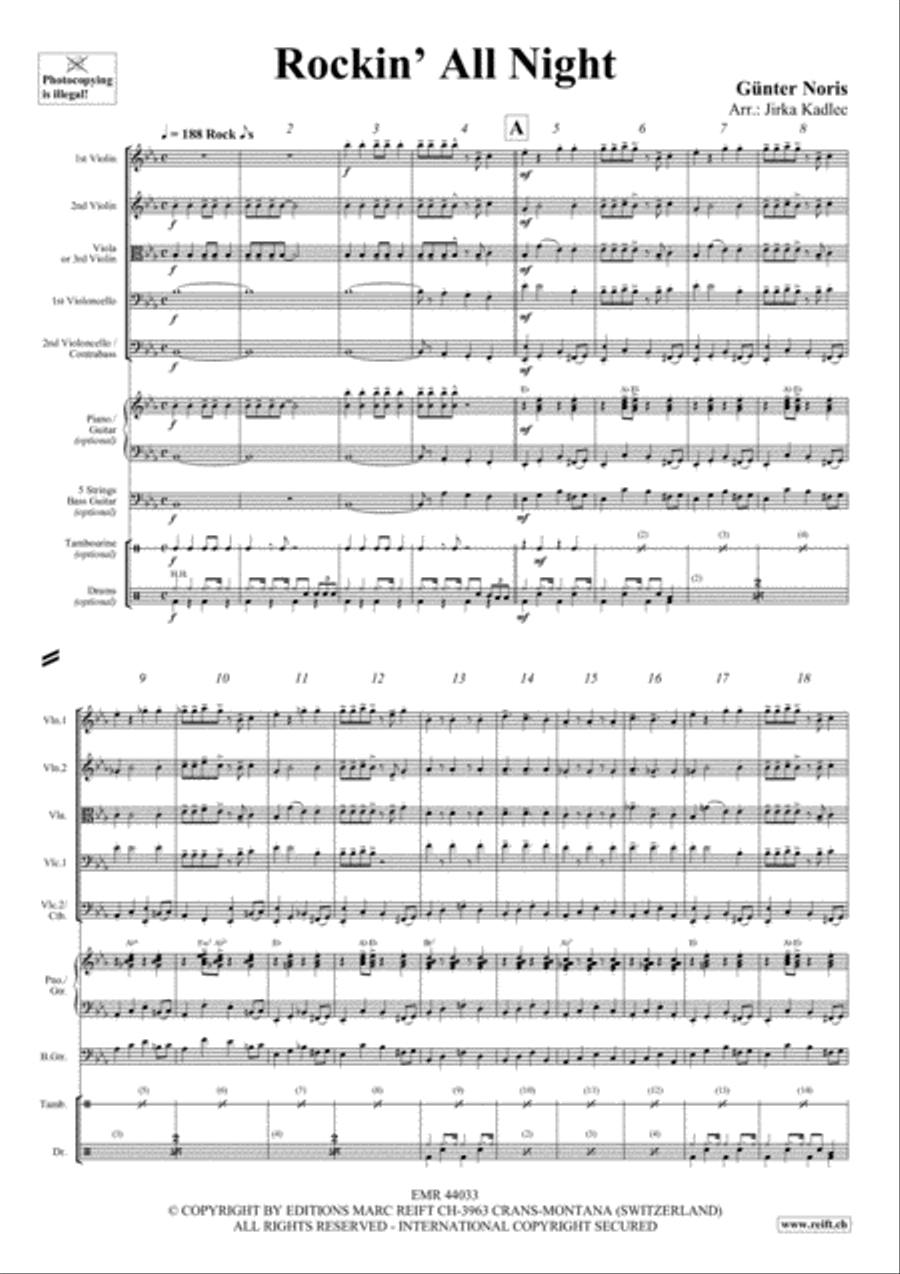 Rockin' All Night String Quintet scores gallery preview page 3