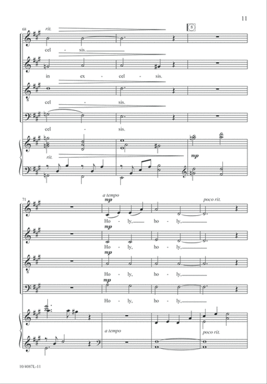 Holy (Sanctus) Divisi scores gallery preview page 12