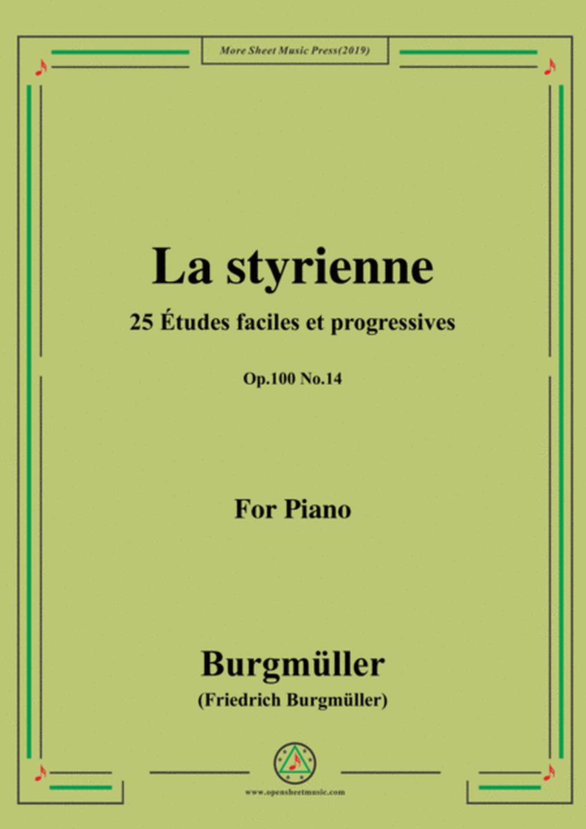 Burgmüller-25 Études faciles et progressives, Op.100 No.14,La styrienne image number null