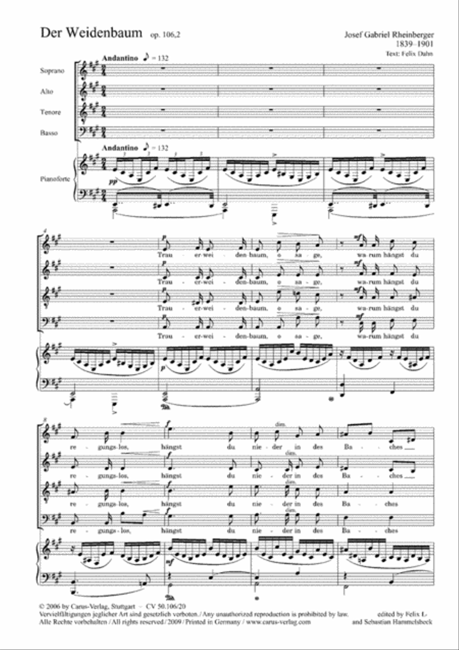 Der Weidenbaum 4-Part scores gallery preview page 1