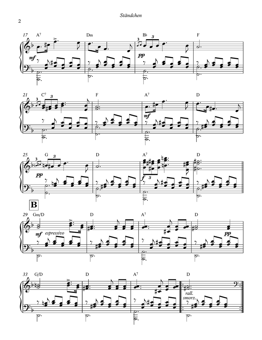 Standchen (Schubert/Liszt) Piano Solo scores gallery preview page 2