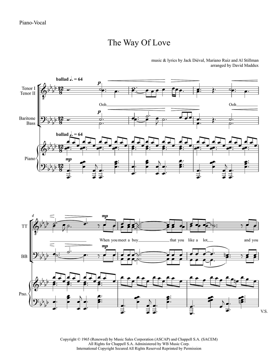 The Way Of Love TTBB scores gallery preview page 1