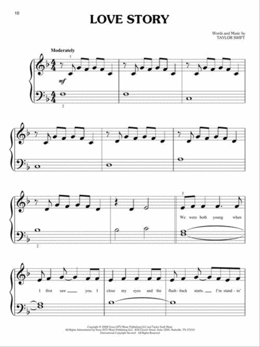 Best of Taylor Swift – 2nd Edition Easy Piano scores gallery preview page 6