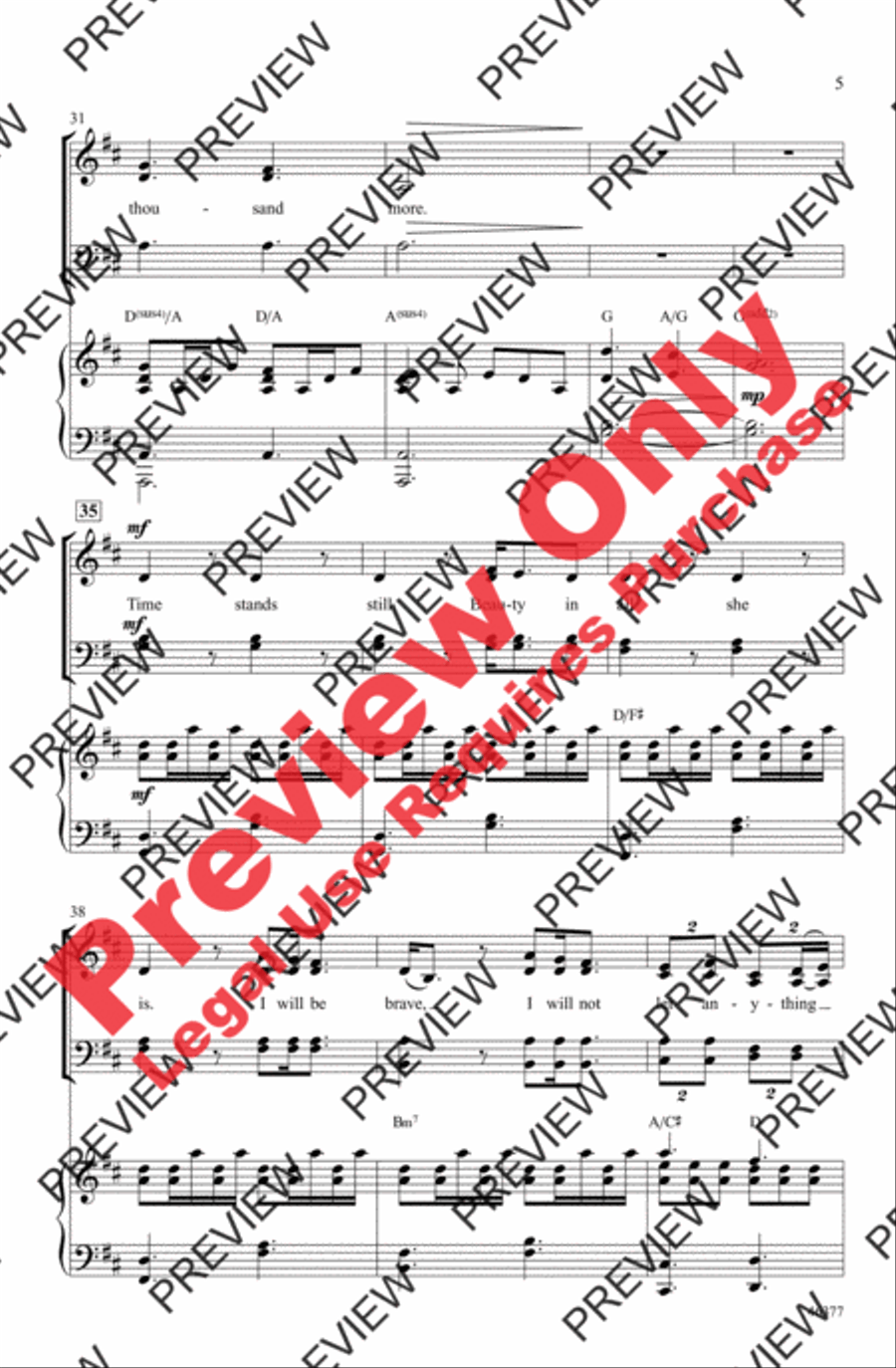 A Thousand Years A Thousand Years 4-Part scores gallery preview page 5
