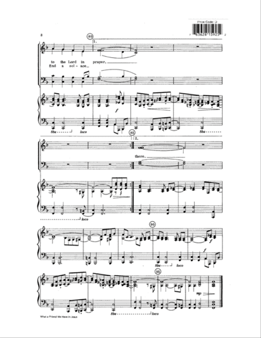 What a Friend We Have in Jesus Choir scores gallery preview page 8