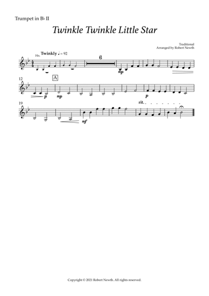 Twinkle Twinkle Little Star (for Brass Quintet) image number null