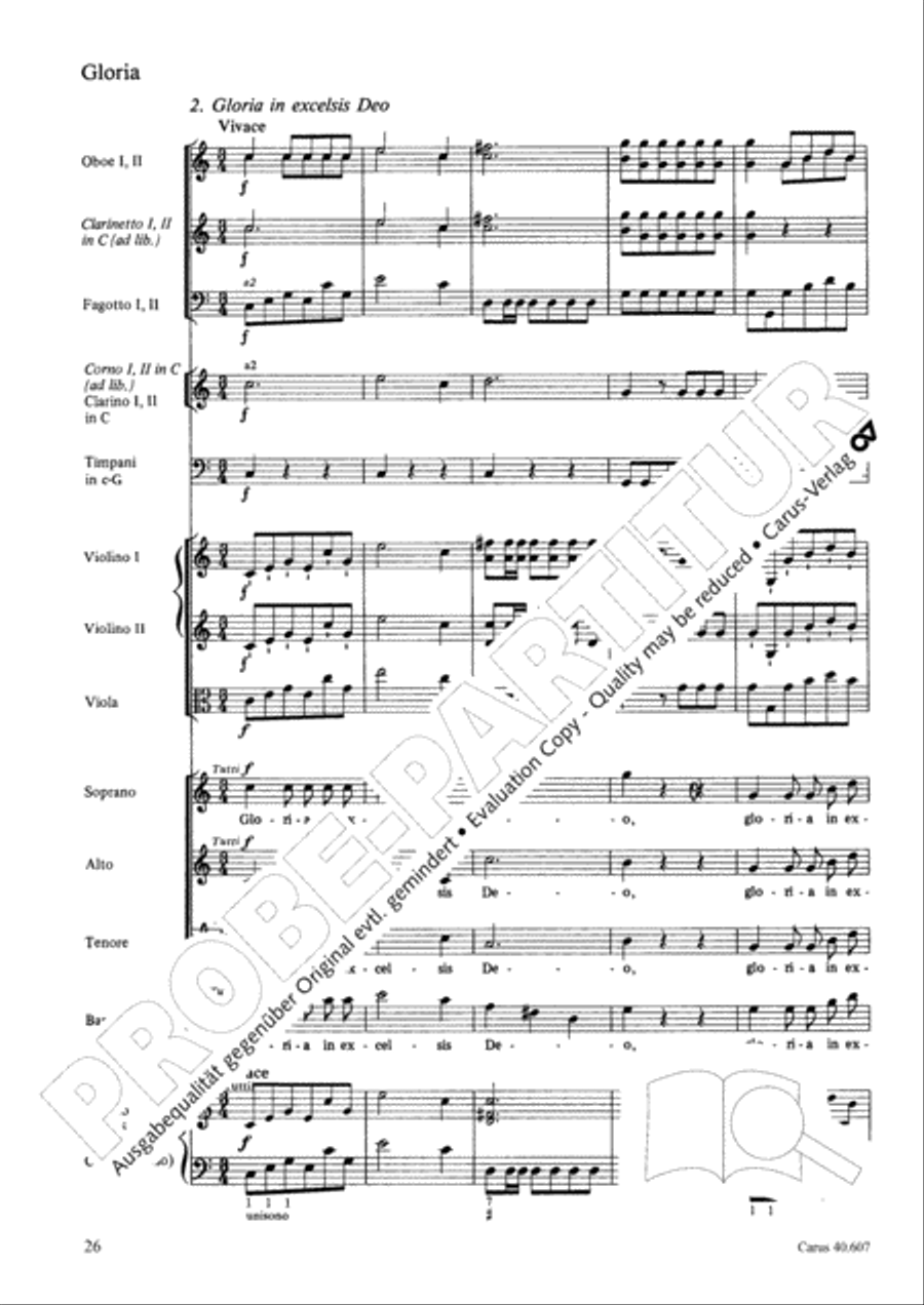 Mass in time of war (Missa in tempore belli) 4-Part scores gallery preview page 37