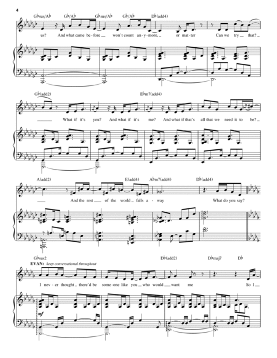 Only Us (from Dear Evan Hansen) Voice scores gallery preview page 4