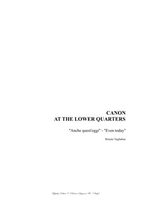 CANON AT THE LOWER QUARTERS - For SATB Choir and Flute (or Recorder Choir)