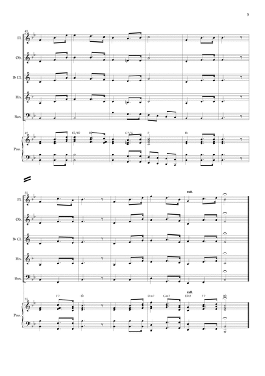 Wedding March (Wagner) Woodwing Quintet Piano and chords image number null