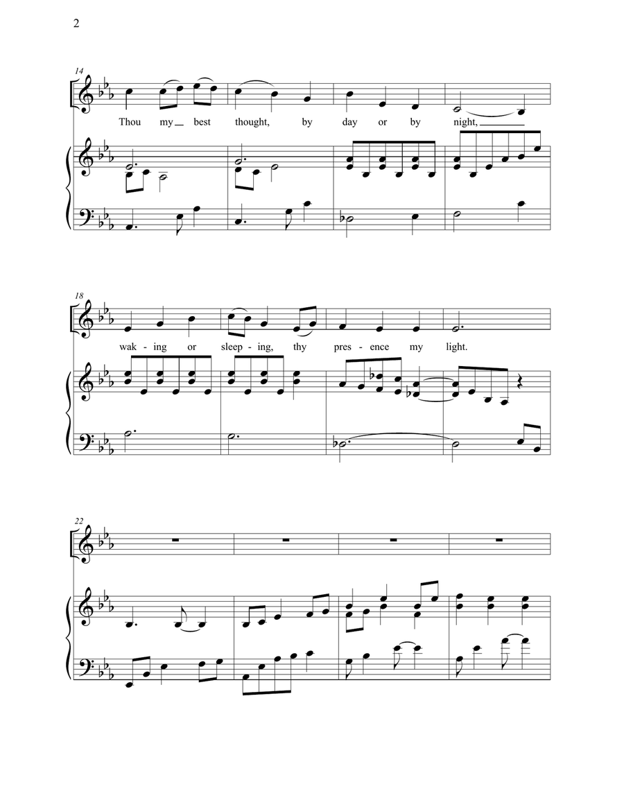 Be Thou My Vision (SLANE), Medium Voice, arr. Brenda Portman Medium Voice scores gallery preview page 2