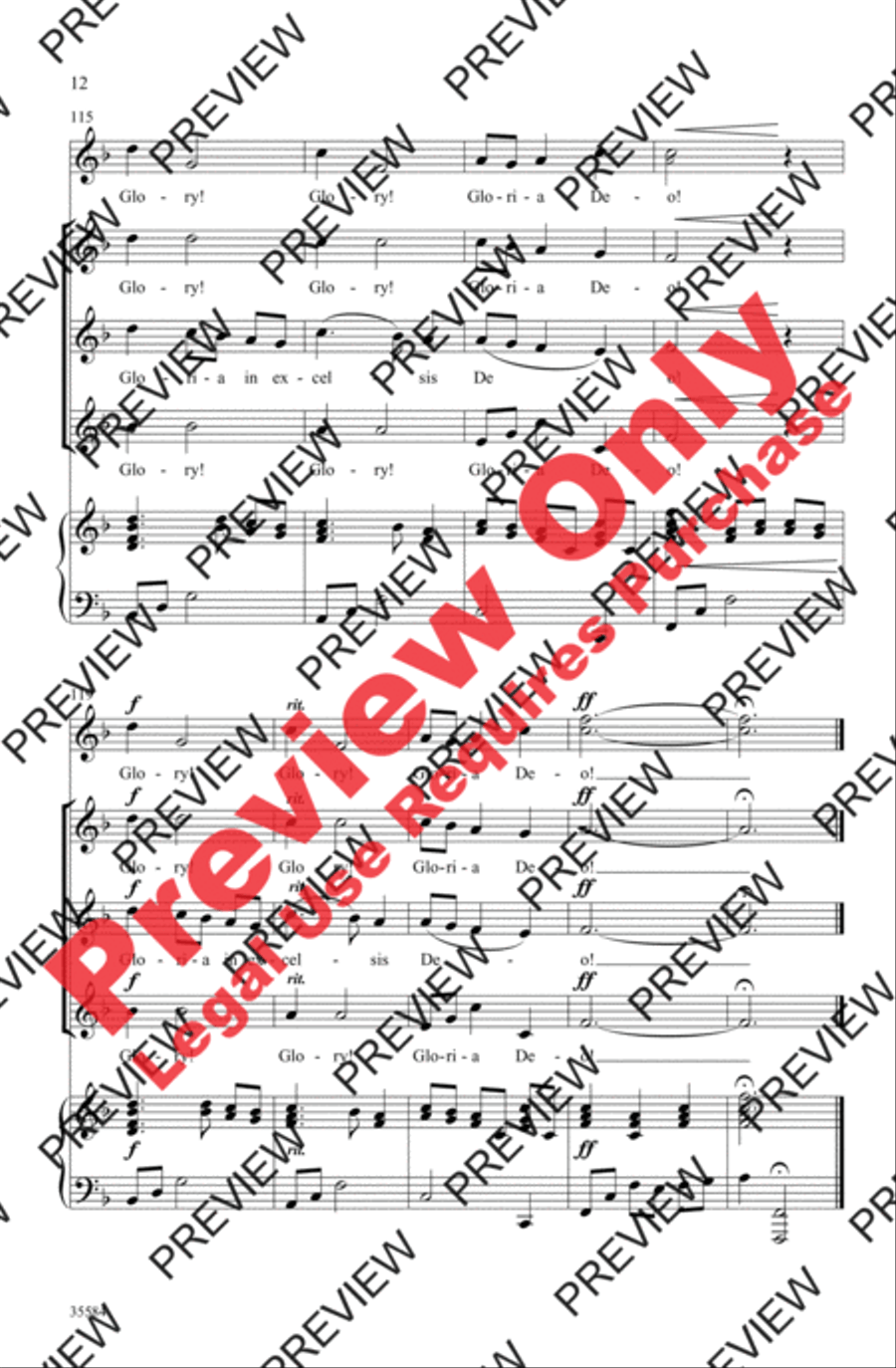 A Christmas Canon A Christmas Canon 3-Part scores gallery preview page 12