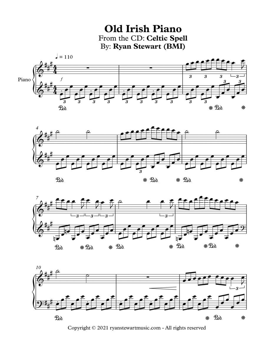 Old Irish Piano Piano Solo scores gallery preview page 1