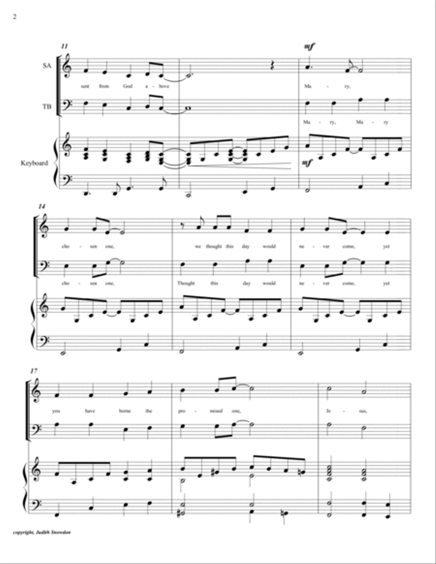 Hey Mary, Heard You Had A Baby, Two-Part 2-Part scores gallery preview page 2