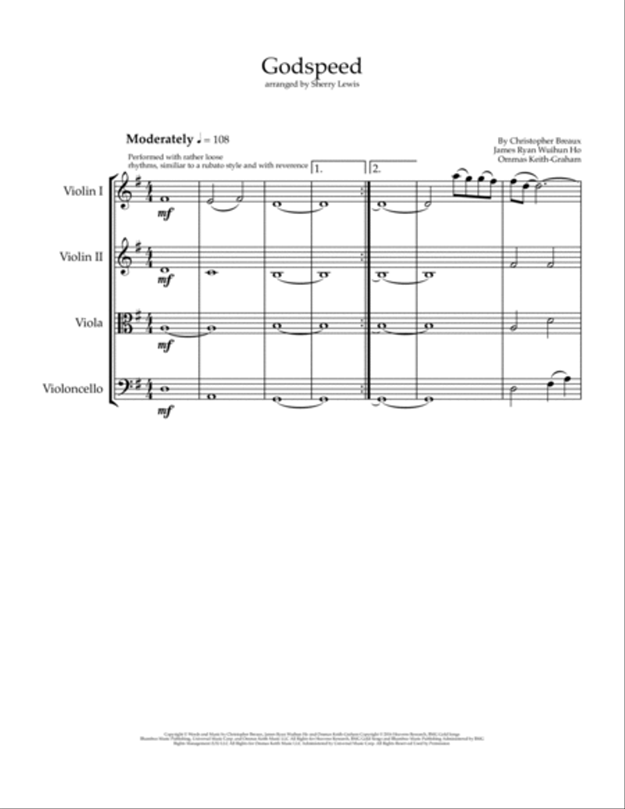 Godspeed String Quartet scores gallery preview page 3