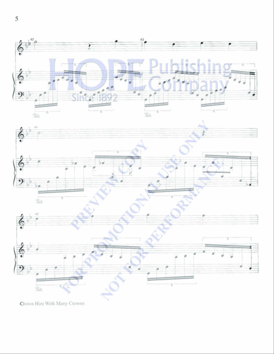 Crown Him with Many Crowns Percussion scores gallery preview page 6