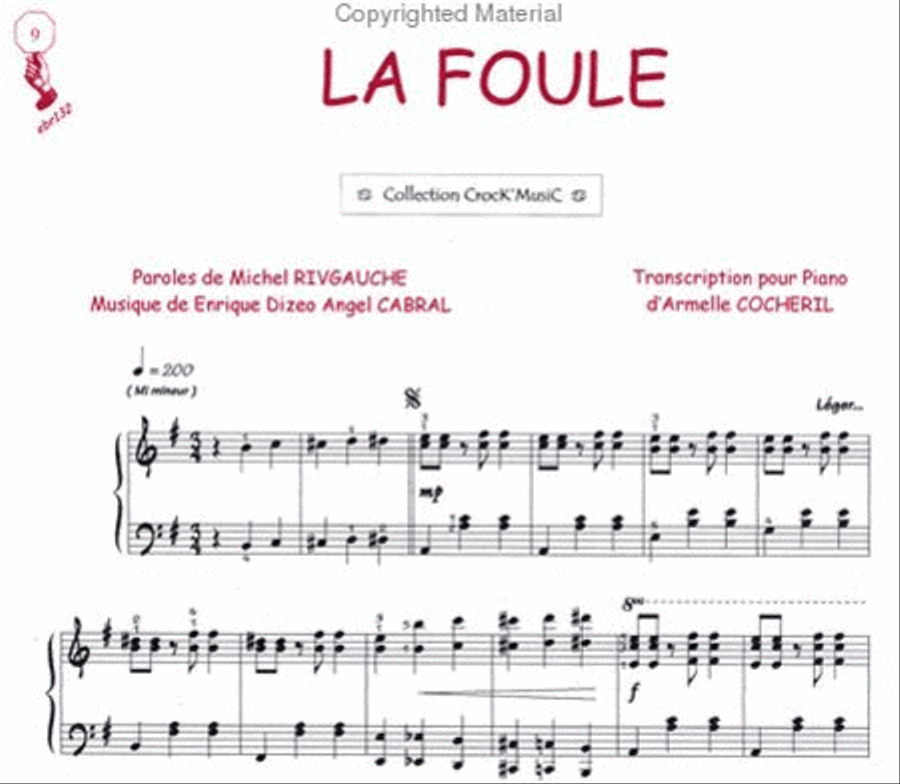 La Foule (Collection CrocK'MusiC) Piano Solo scores gallery preview page 2