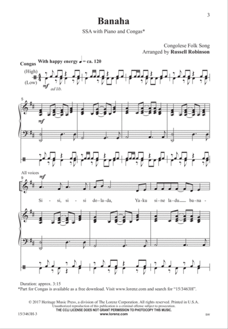 Banaha Banaha SSA scores gallery preview page 2