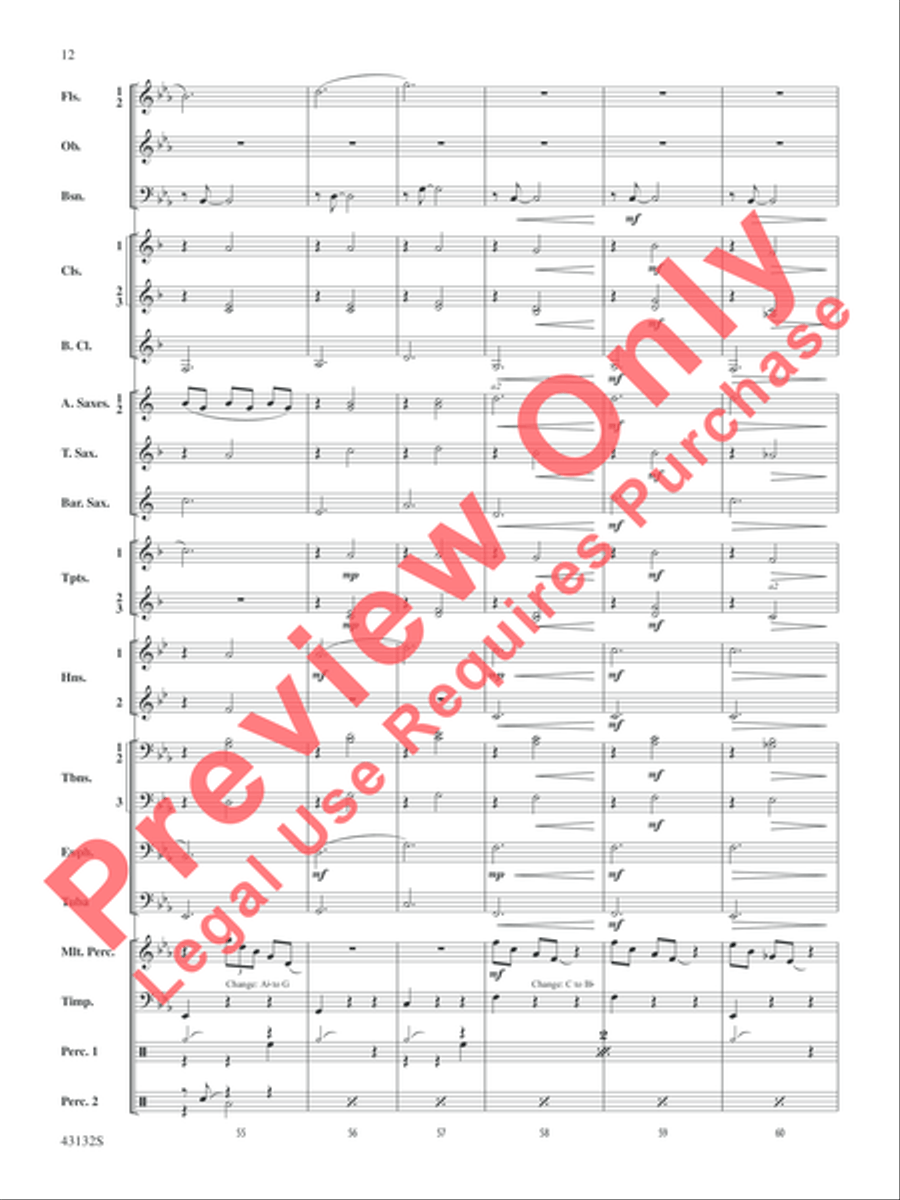 Festival Dance Concert Band scores gallery preview page 12