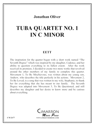 Book cover for Tuba Quartet No. 1 in c minor